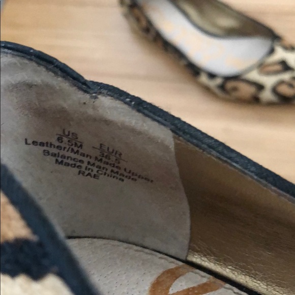Sam Edelman leather upper cheetah print flats - Picture 2 of 4